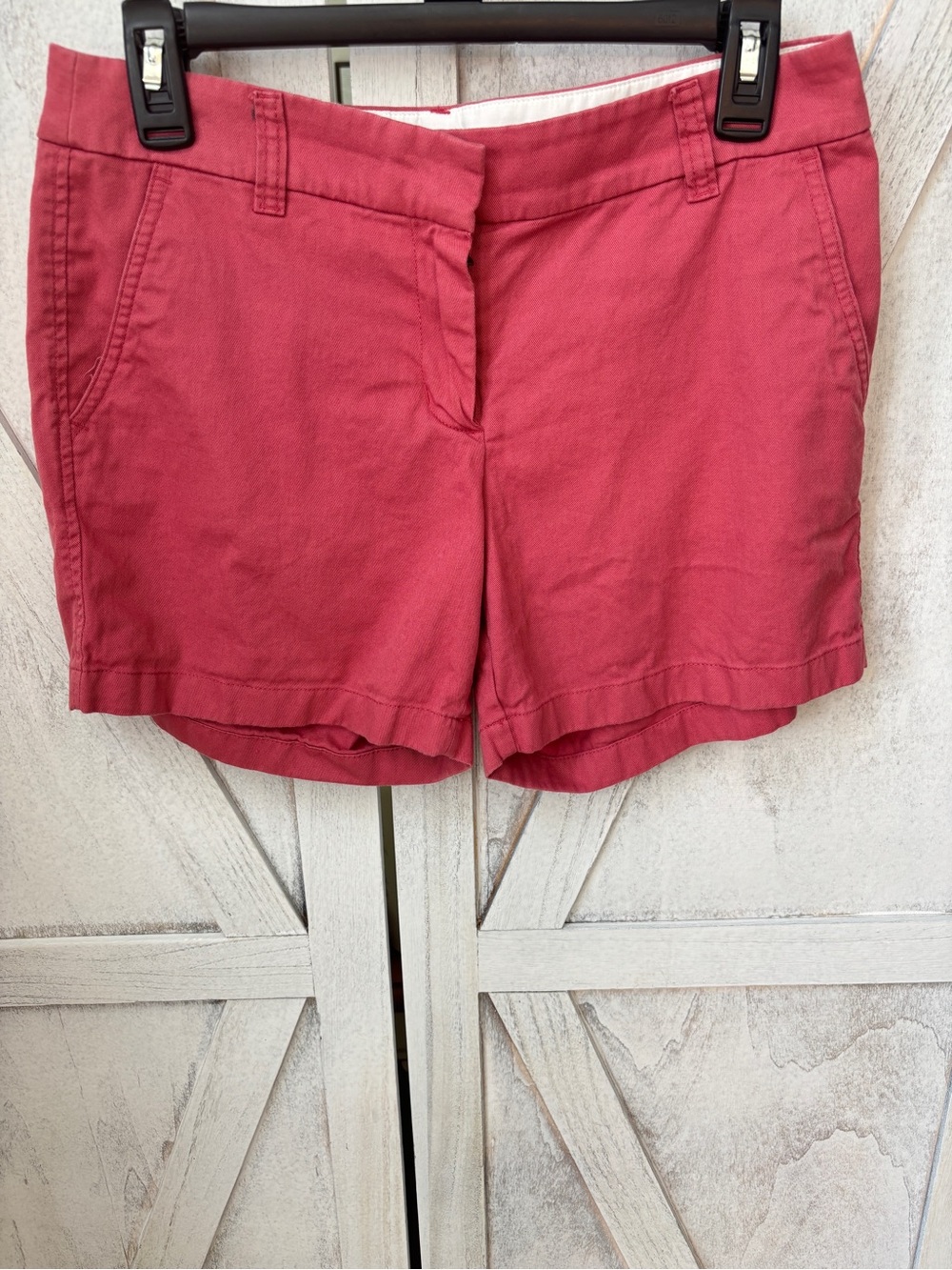 J. Crew Chino Shorts Women’s Size 4 Pink 100% Cotton Preppy Resort Coastal
